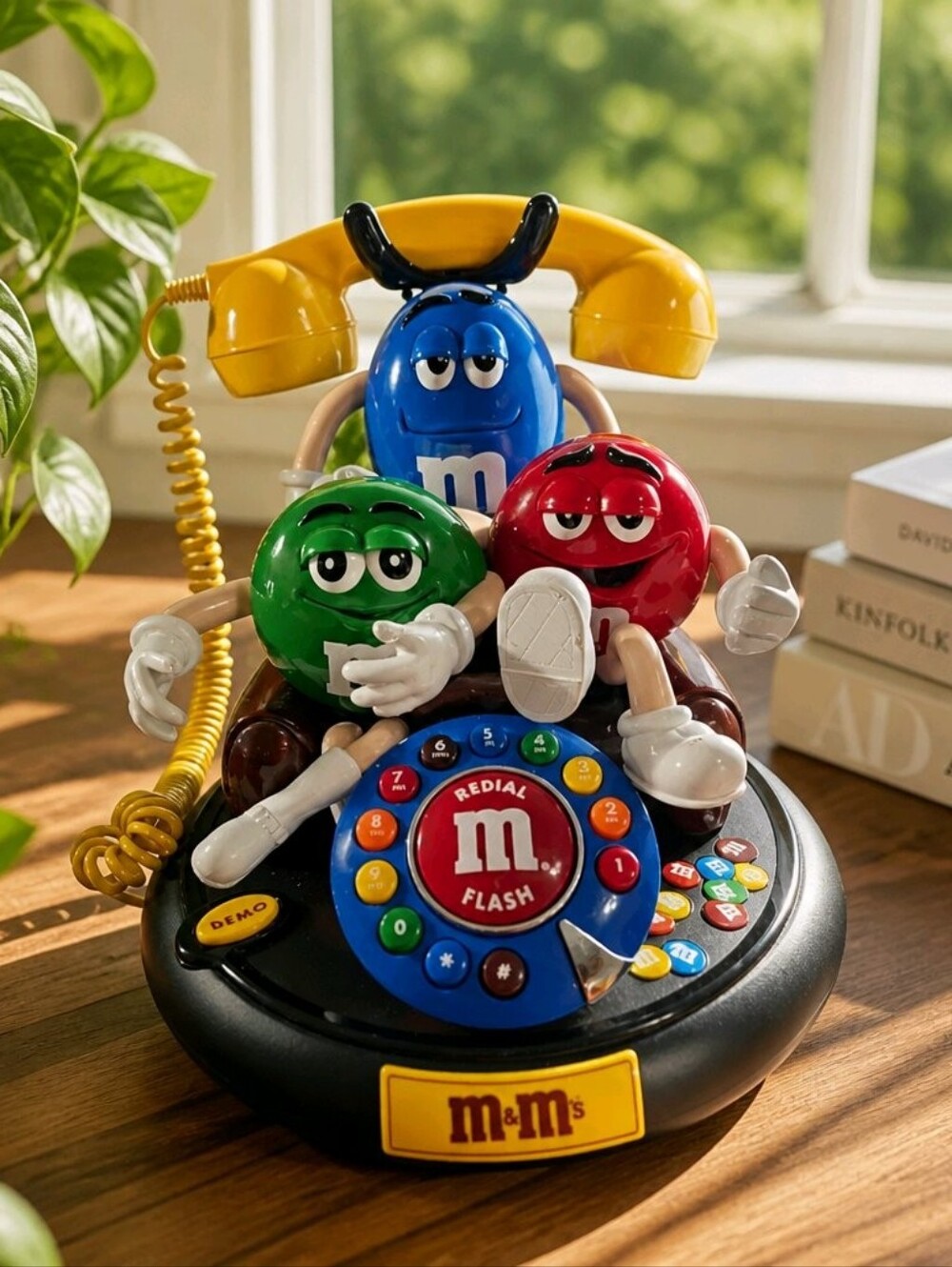 Vintage Animated M&M's Candy Landline Telephone M&Ms talks when the phone rings